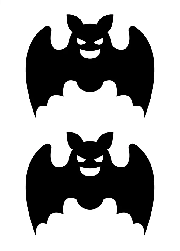 Halloween Bat Stencil Cutouts Printable