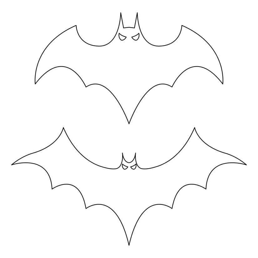 Halloween Bat Templates Large