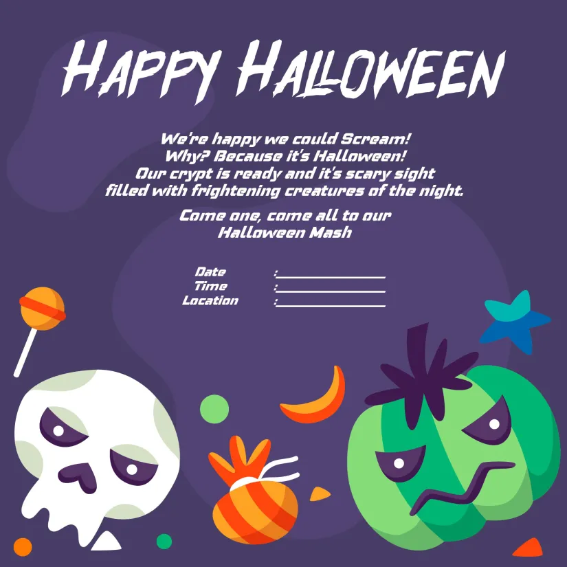 Halloween Birthday Party Invitations Templates Free