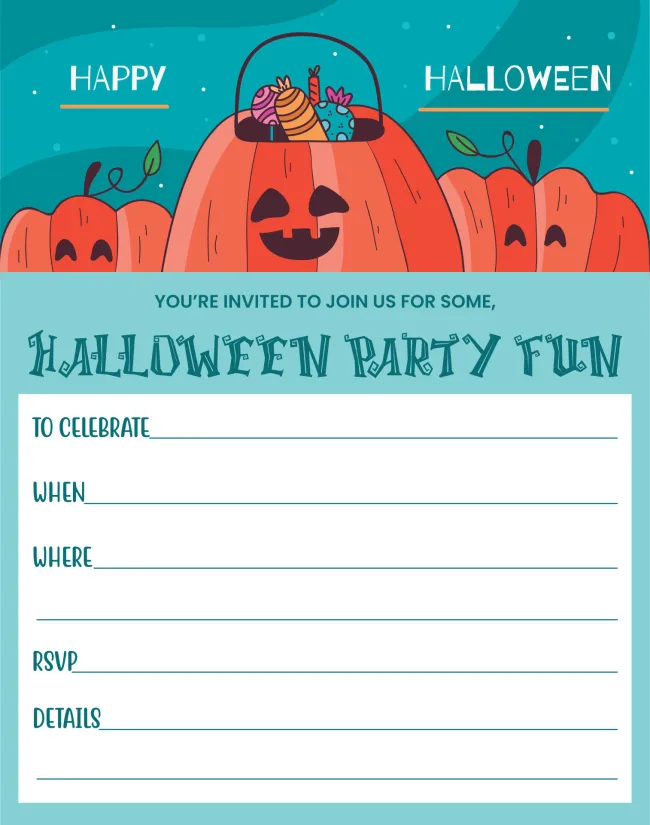 Halloween Birthday Party Invitations Templates Free