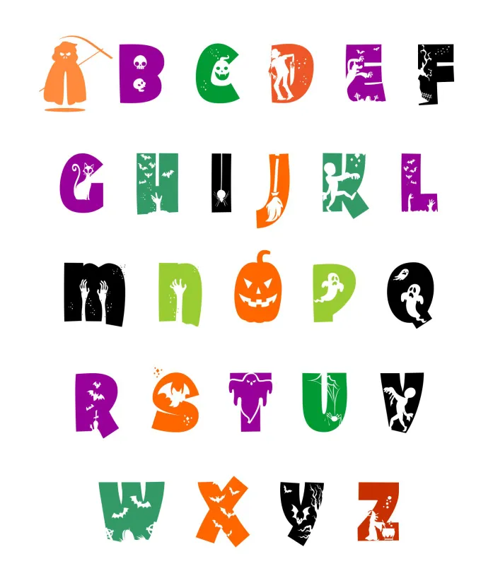 Halloween Clip Art Alphabet