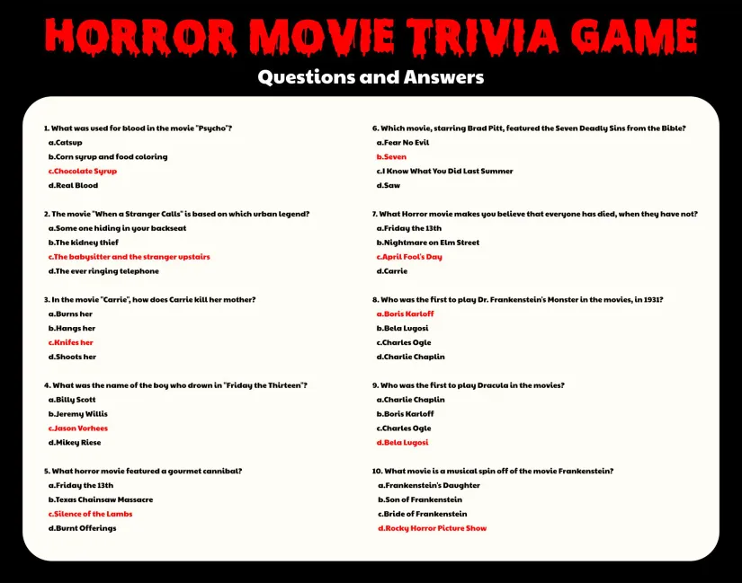 Halloween Trivia Questions And Answers For Adults Printable