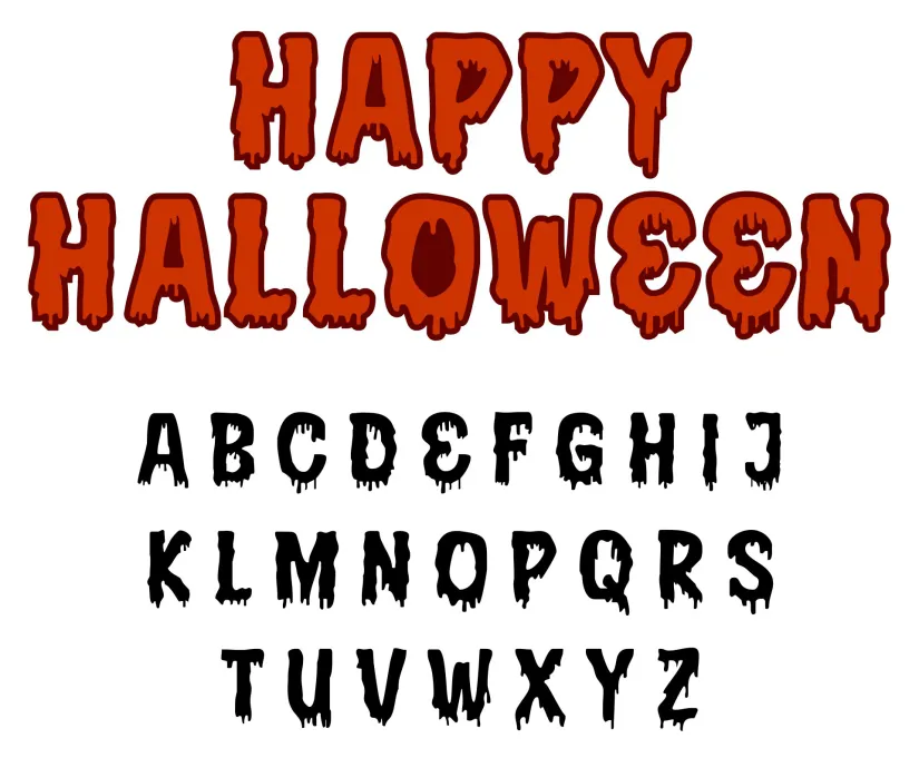 Happy Halloween Bloody Letters