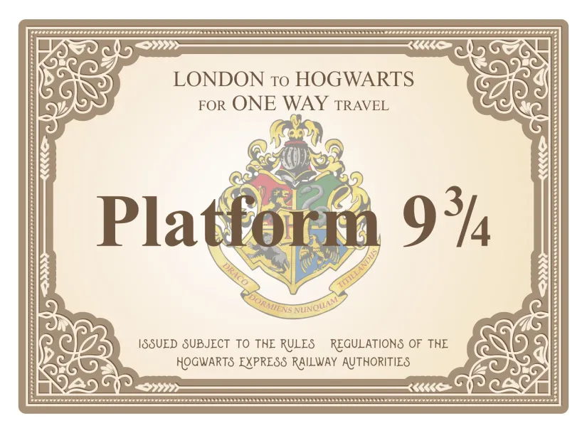 Harry Potter Train Ticket Printable