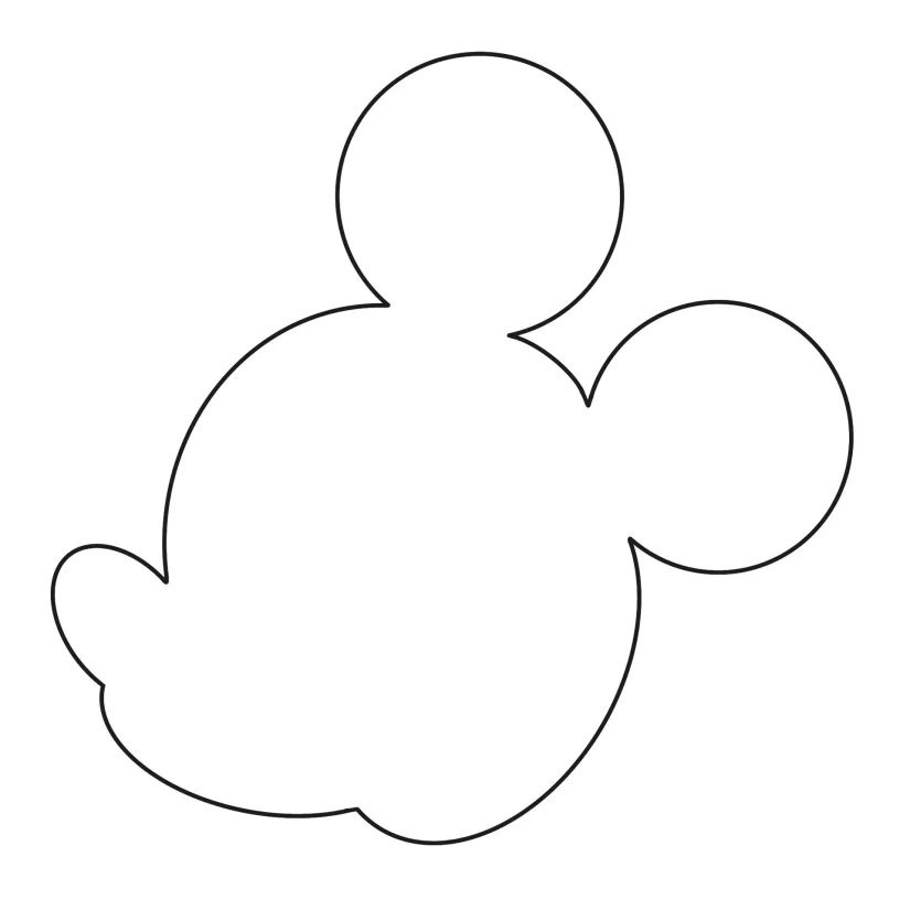 Head Mickey Mouse Ears Template Printable