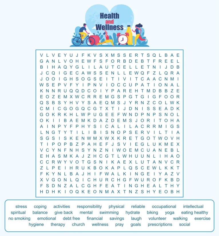 Health Word Search Puzzles