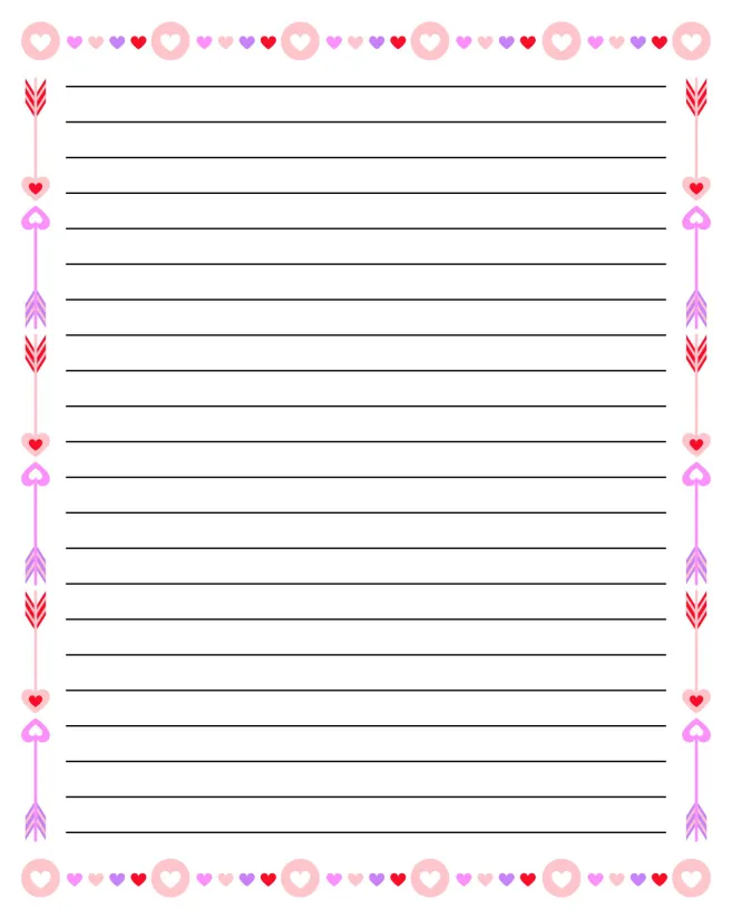 Heart Lined Paper