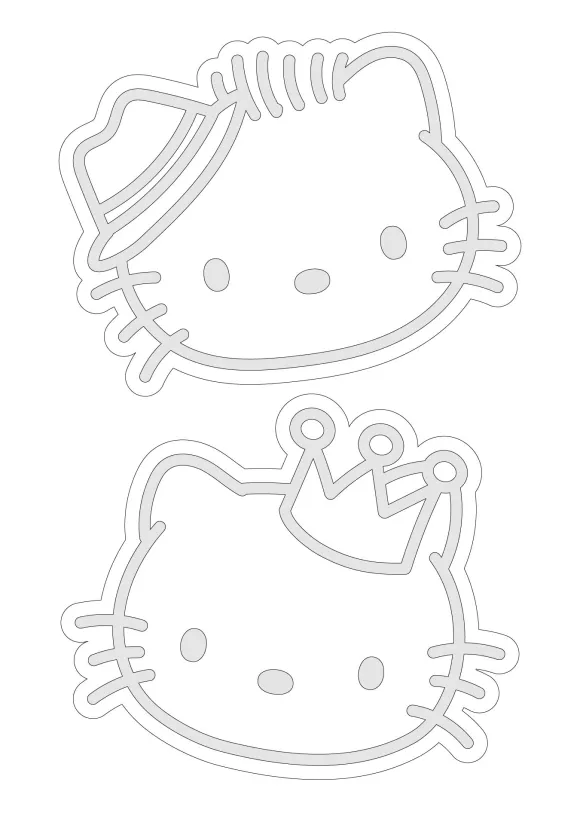 Hello Kitty Cake Template