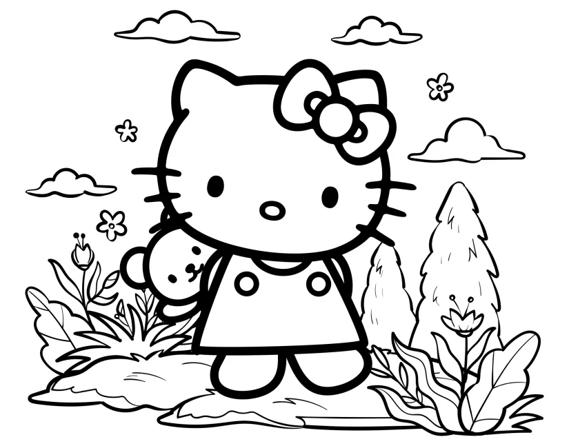 Hello Kitty Templates And Coloring Pages