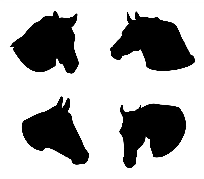 Horse Head Silhouette Clip Art
