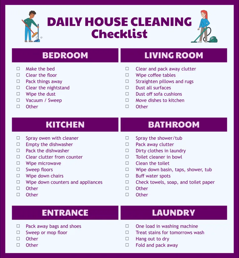House Cleaning Checklist Printable