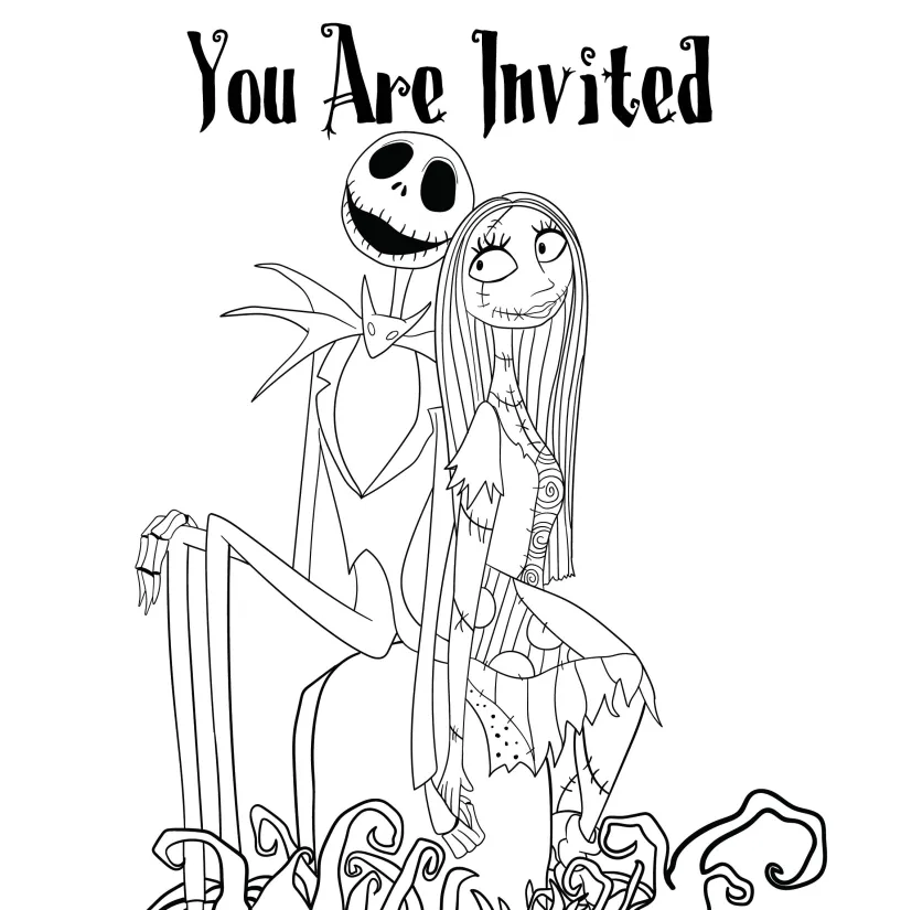 Jack Nightmare Before Christmas Coloring Page