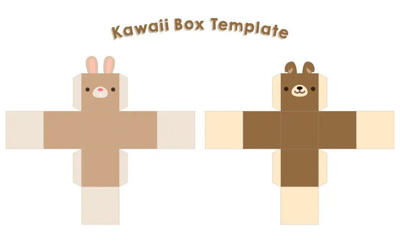 Kawaii Box Template Printable