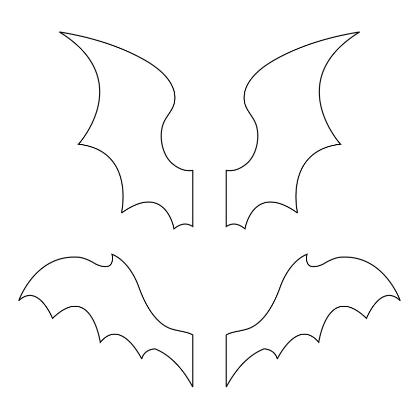 Large Bat Wings Pattern