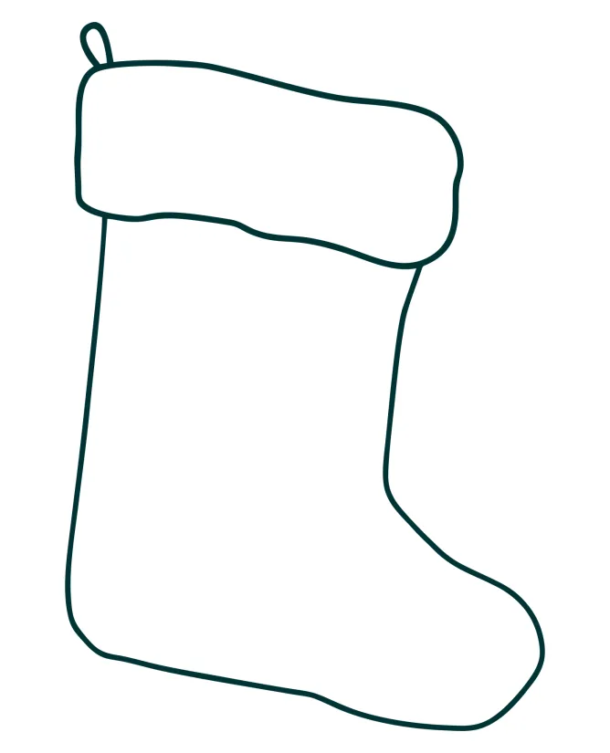 Large Christmas Stocking Template