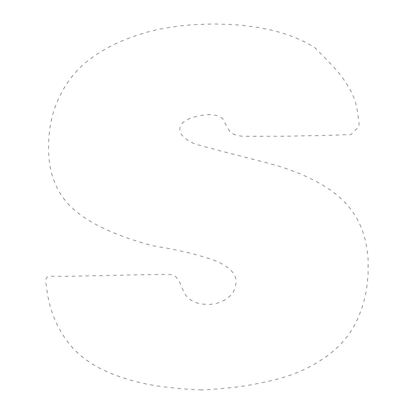 Large Letter S Cut Out Template