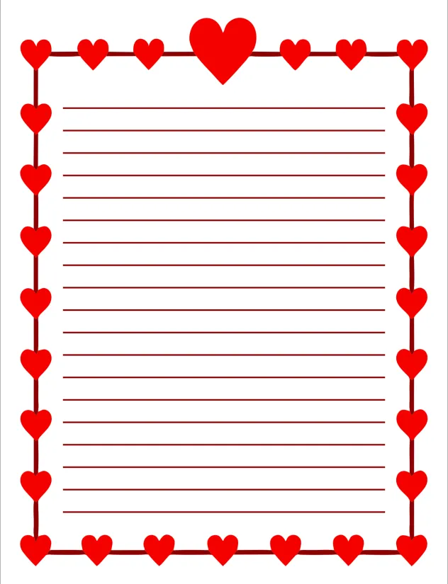 Letter Writing Paper with Borders