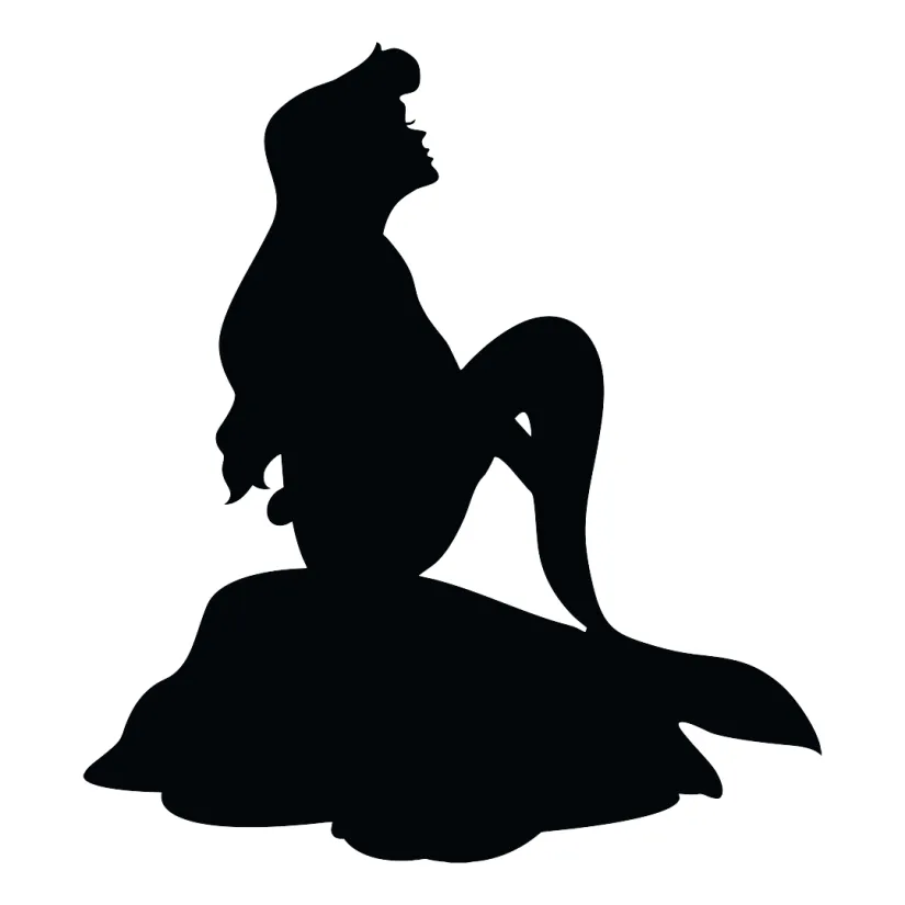 Little Mermaid Ariel Silhouette
