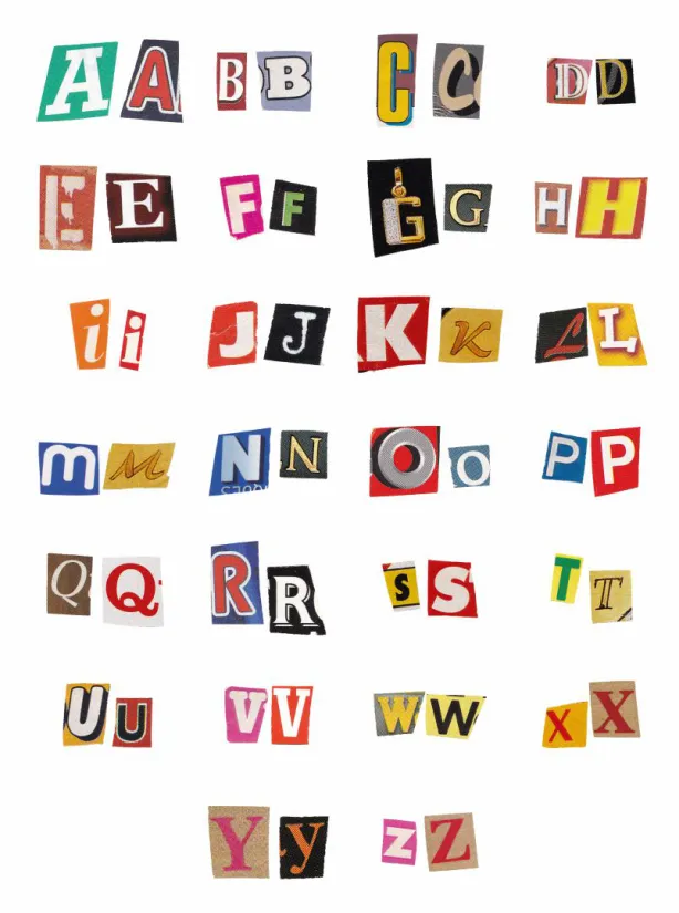 Magazine Letters Alphabet