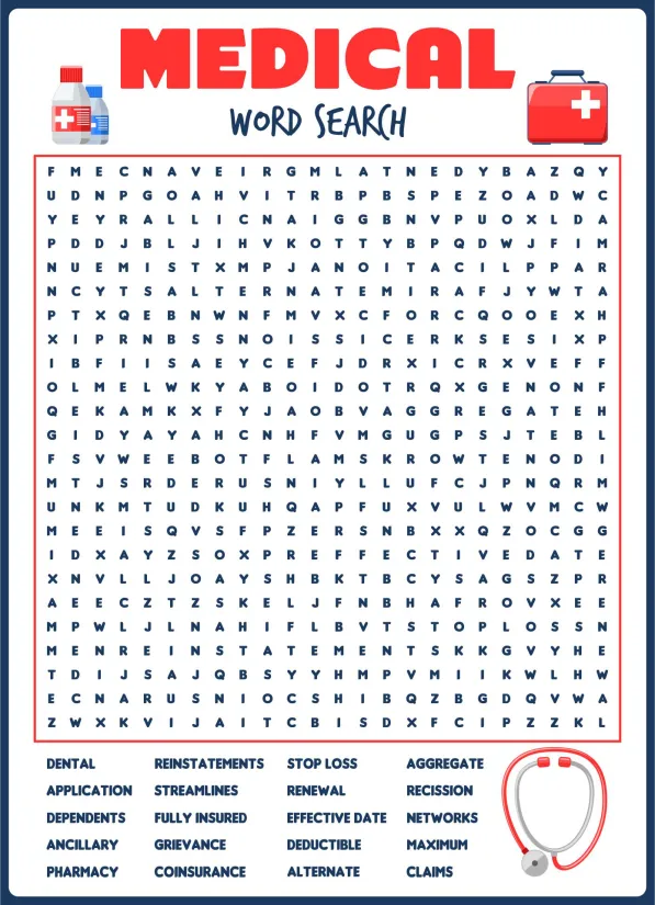 Medical Word Search Puzzles