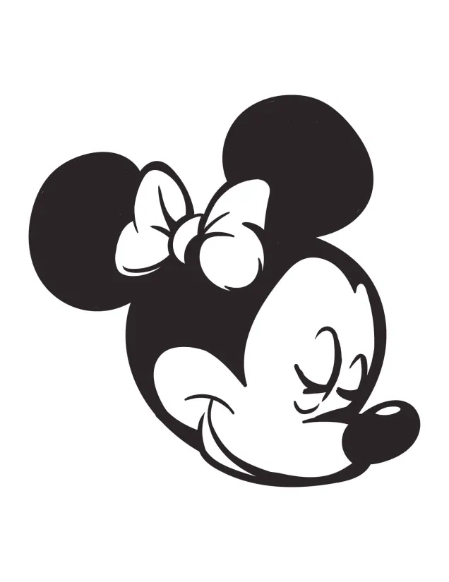 Mickey Minnie Mouse Head Silhouette