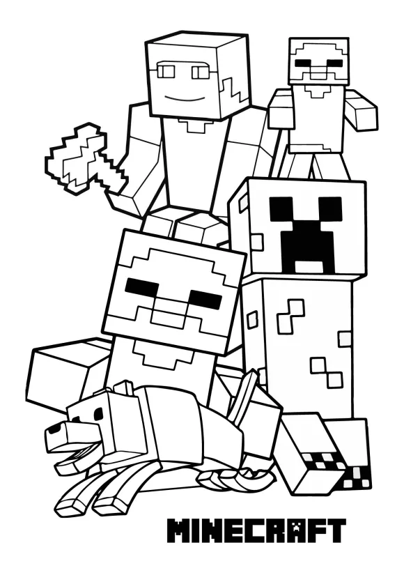 Minecraft Mobs Coloring Pages