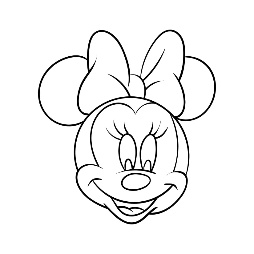 Minnie Mouse Face Template