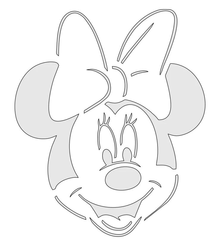 Minnie Mouse Pumpkin Stencil Free