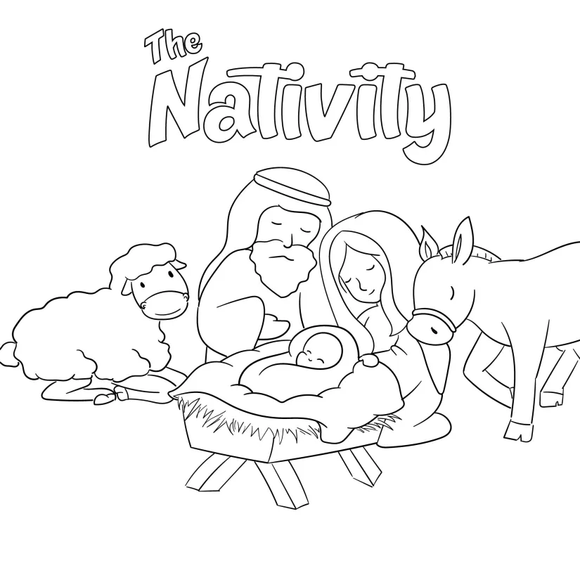 Nativity Story Coloring Book
