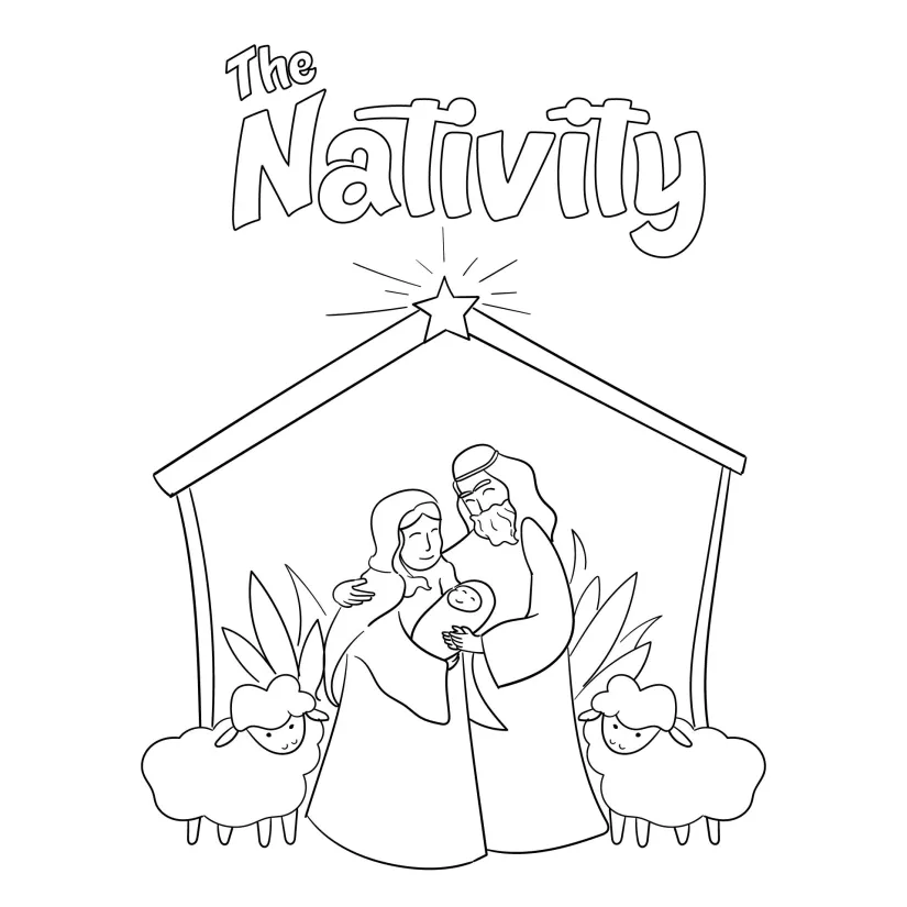 Nativity Story Coloring Pages