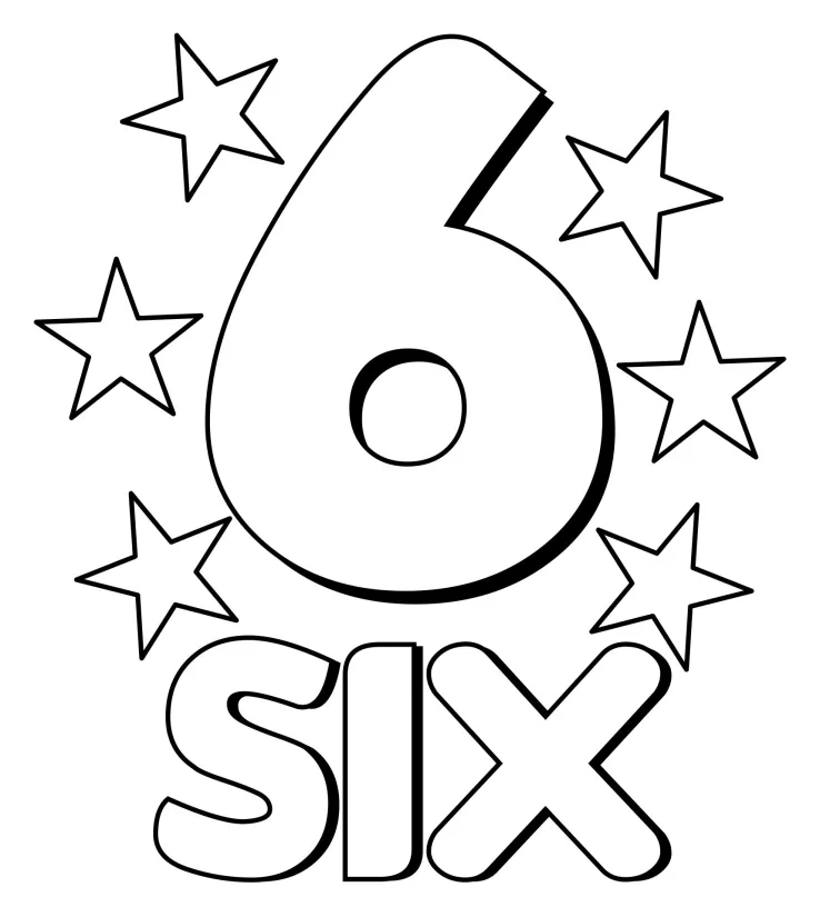 Number 6 Coloring Pages Printable