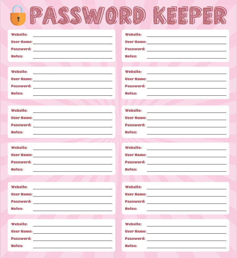 Password Keeper Template