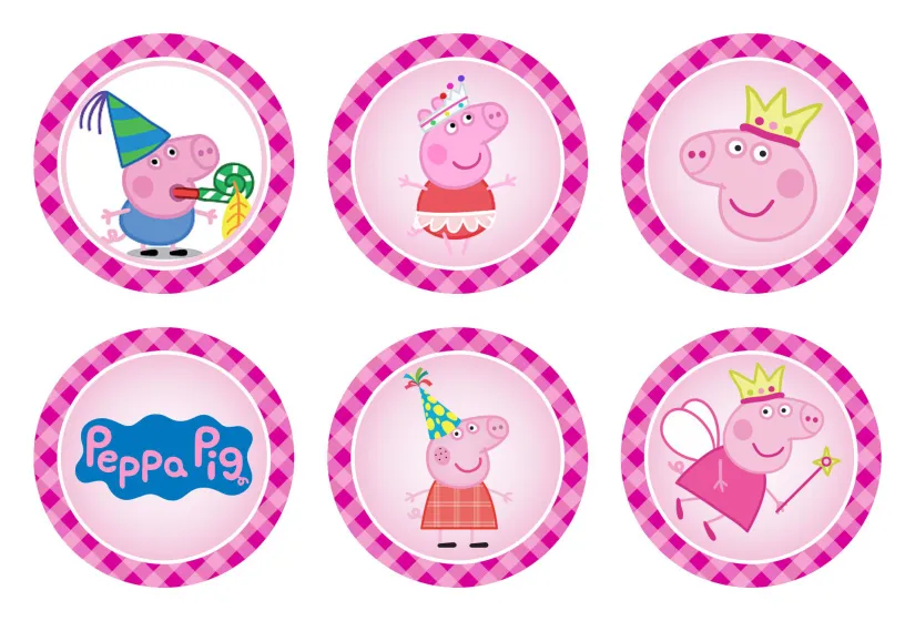 Peppa Pig Cupcake Toppers Birthday Printable