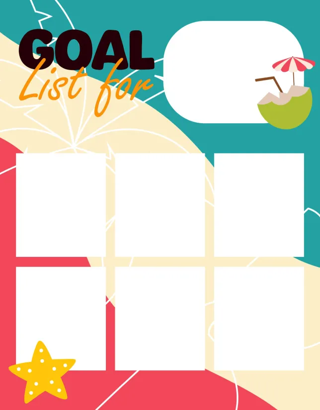 Post It Goal List Printable