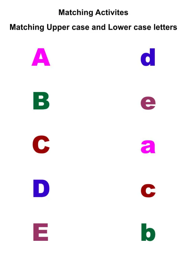Preschool Printable Matching Alphabet Letters
