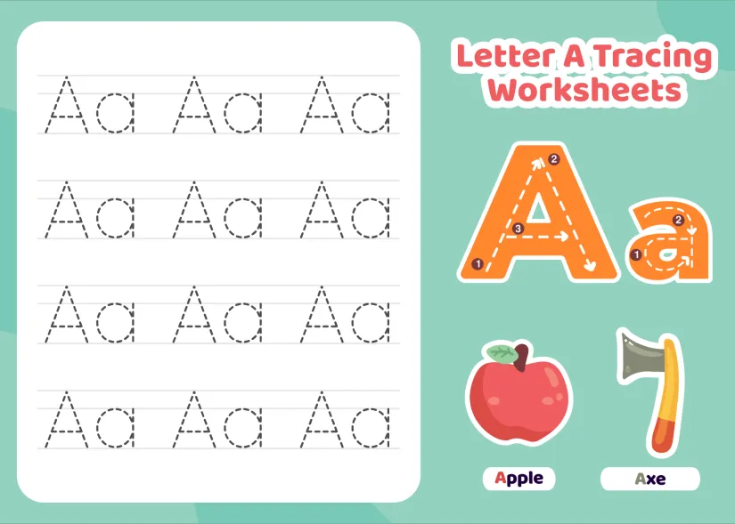 Preschool Worksheets Alphabet Tracing Letter A