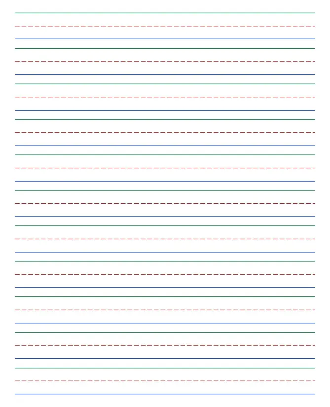 Primary Grade Lined Writing Paper