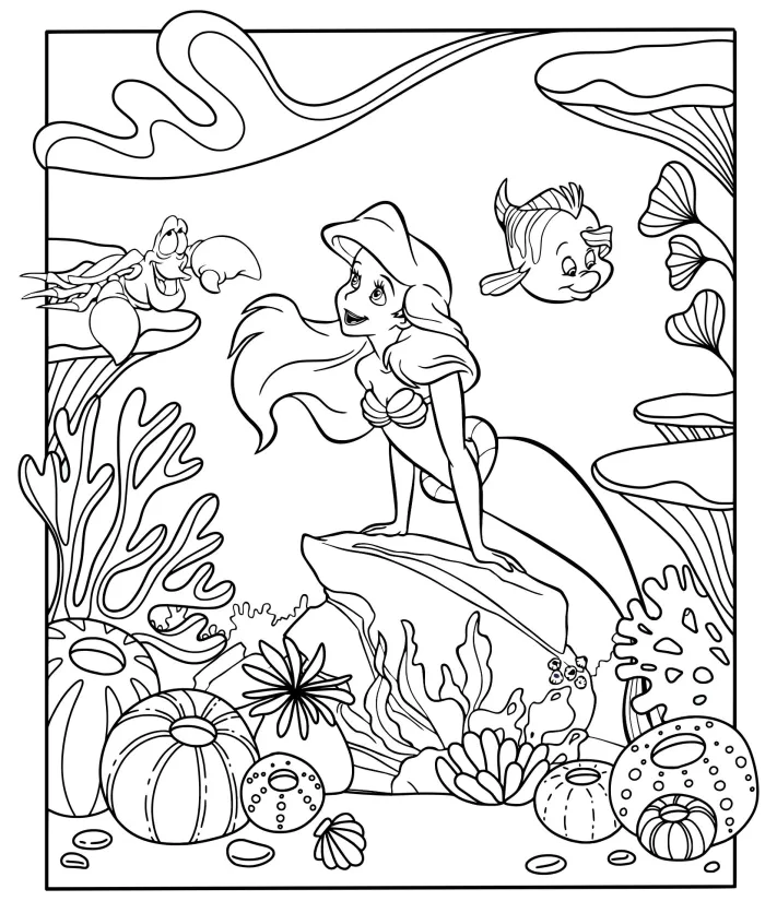 Princess Ariel Coloring Pages to Print