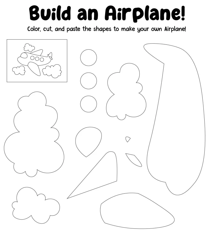 Printable Airplane Craft For Preschoolers