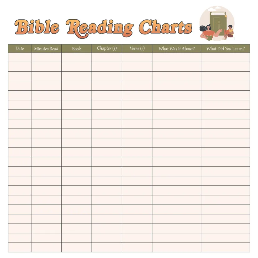 Printable Bible Reading Charts