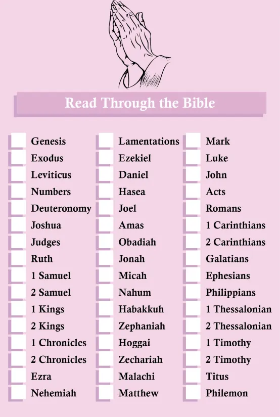 Printable Bible Reading Checklist