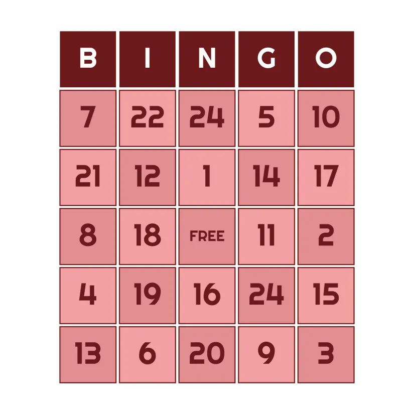 Printable Bingo Call Numbers