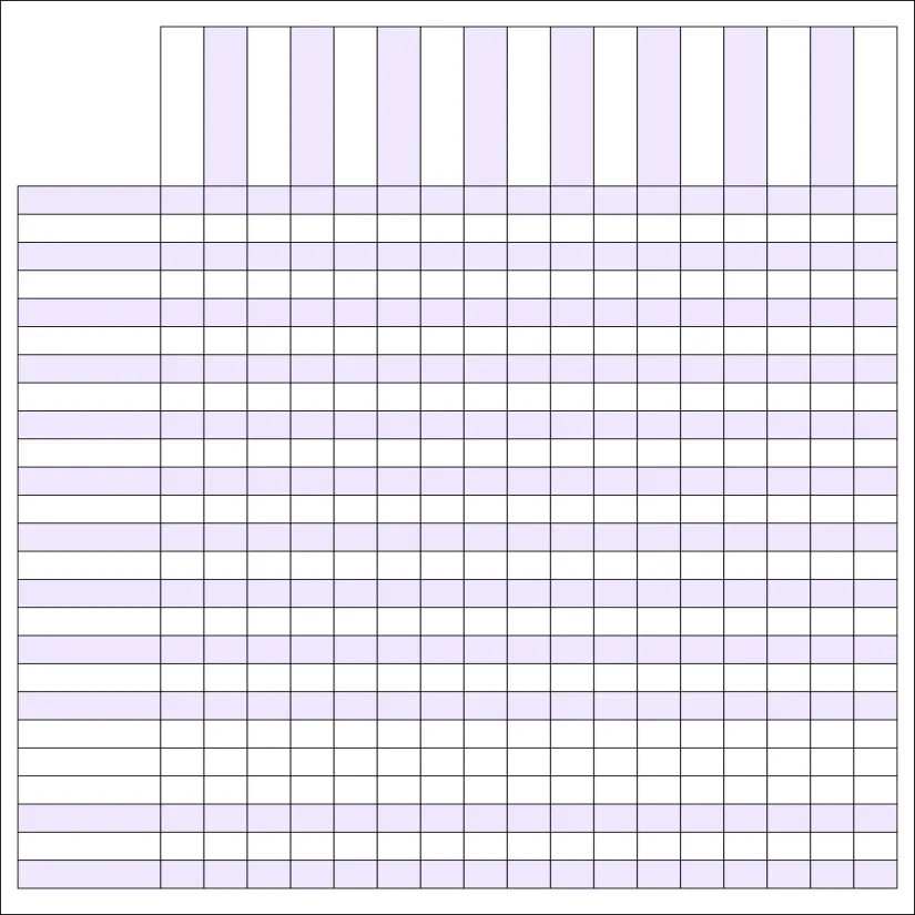 Printable Blank Charts with Rows