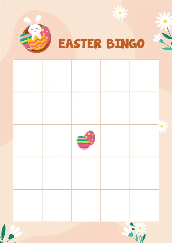 Printable Blank Easter Bingo Cards
