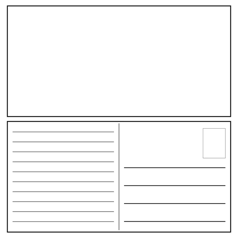 Printable Blank Postcard Template