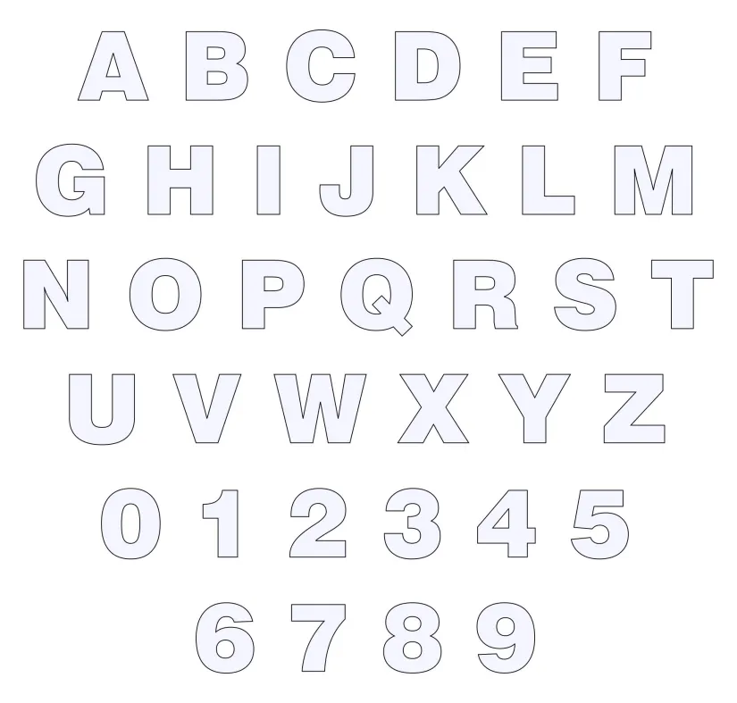 Printable Block Letters And Numbers