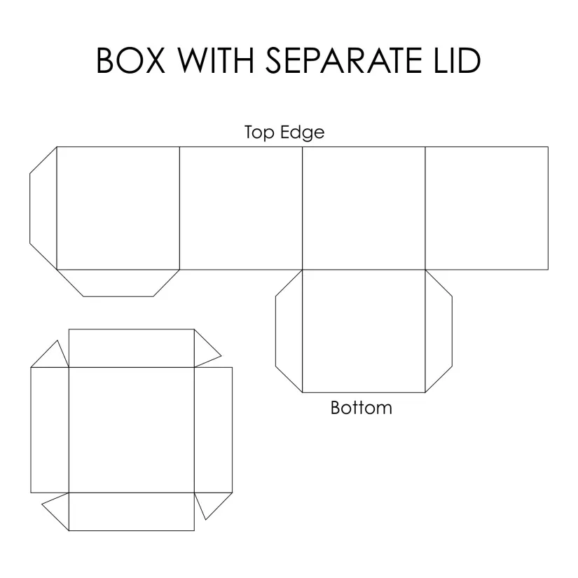 Printable Box Template with Lid