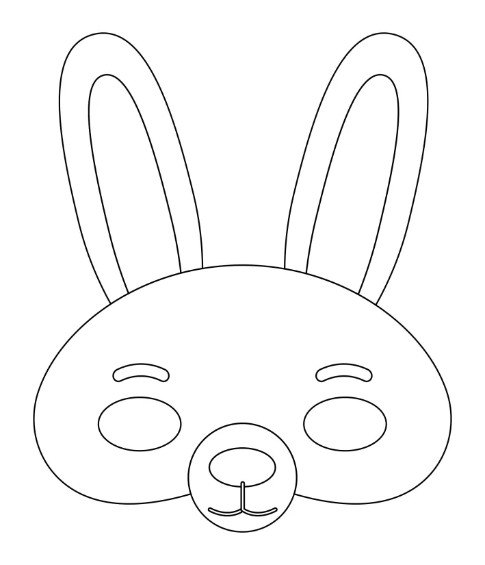 Printable Bunny Mask Template