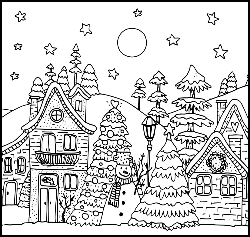 Printable Christmas Coloring Pages Adult