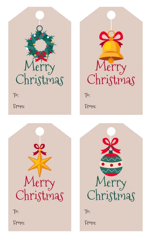 Printable Christmas Gift Tags For Kids Editable Christmas